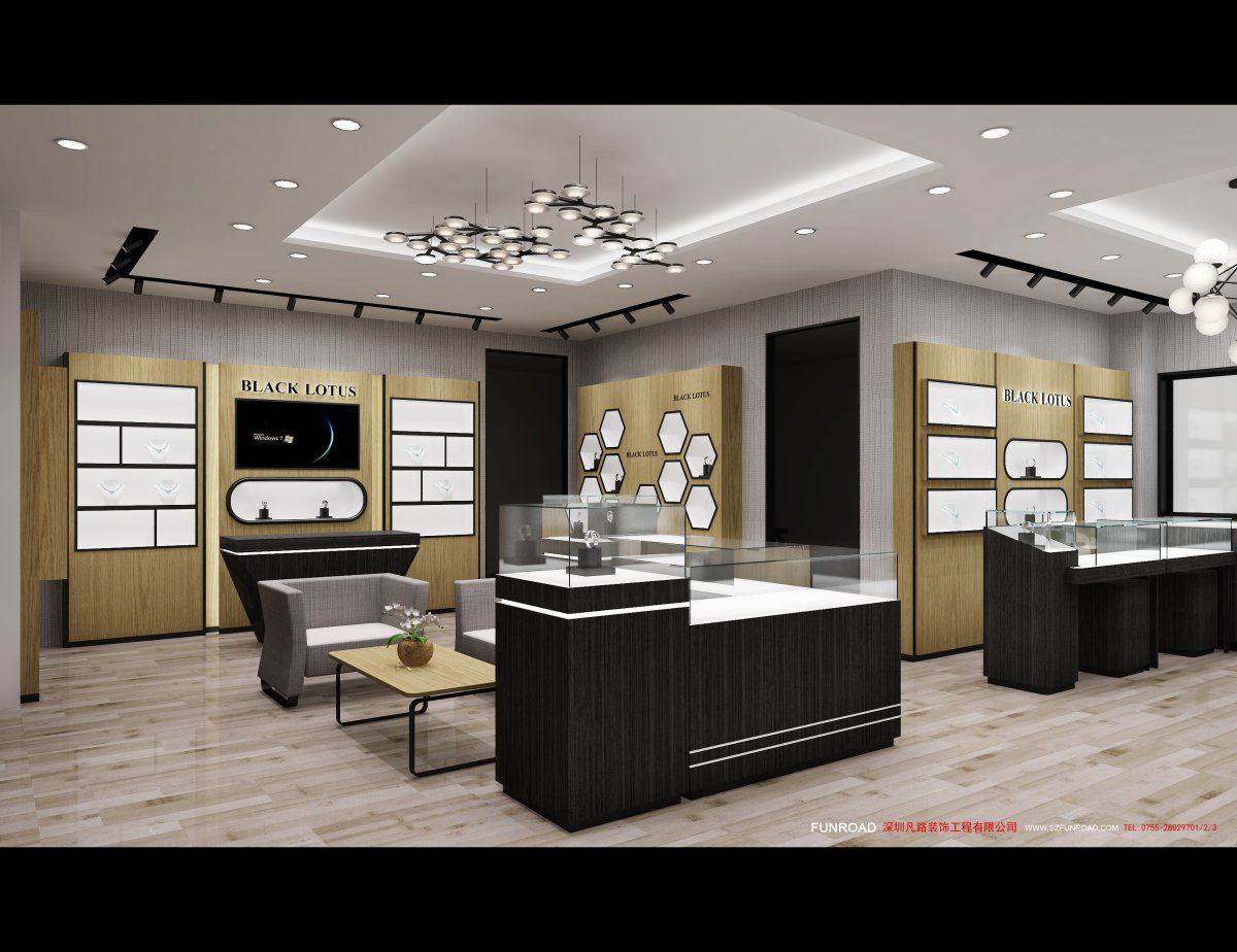 Интерьер ювелирного магазина Dhamani 1969 в Дубае