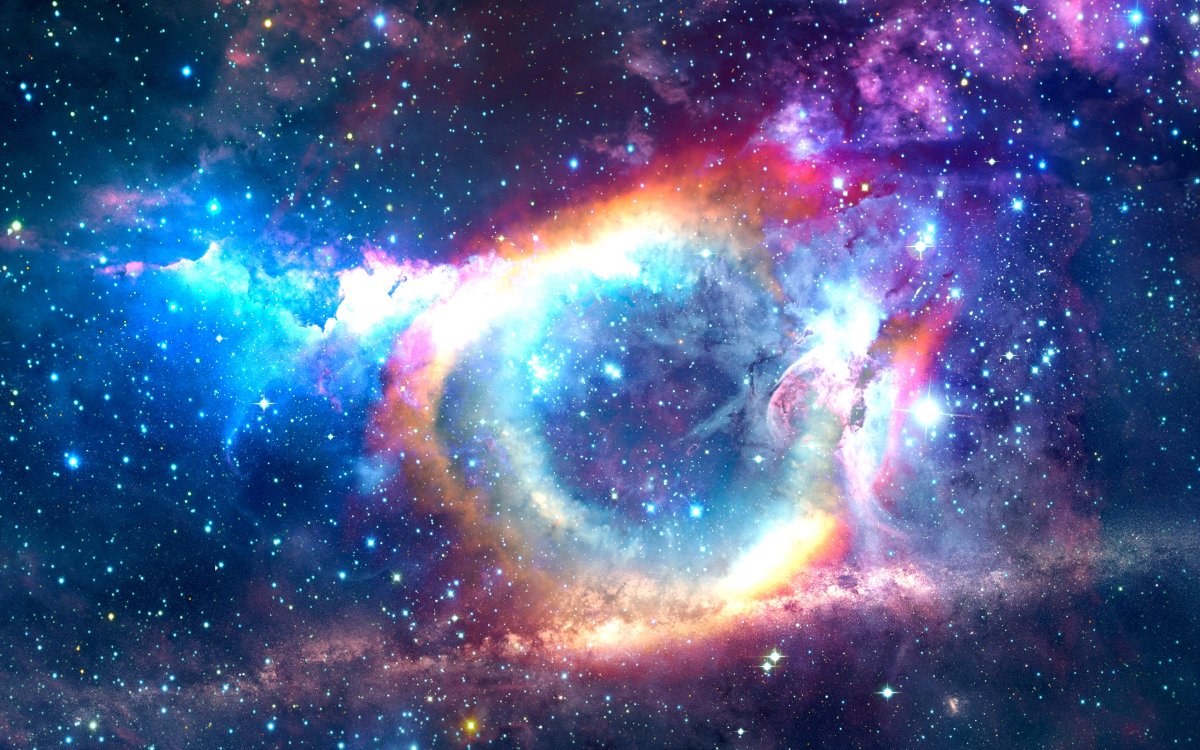 Светящиеся обои для стен космос