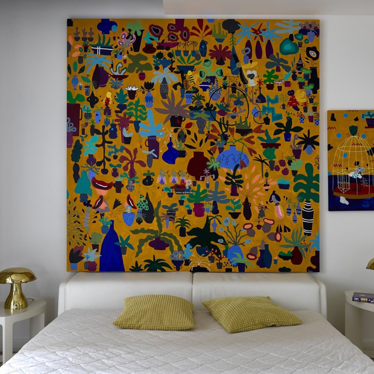 Печать на холсте в интерьере