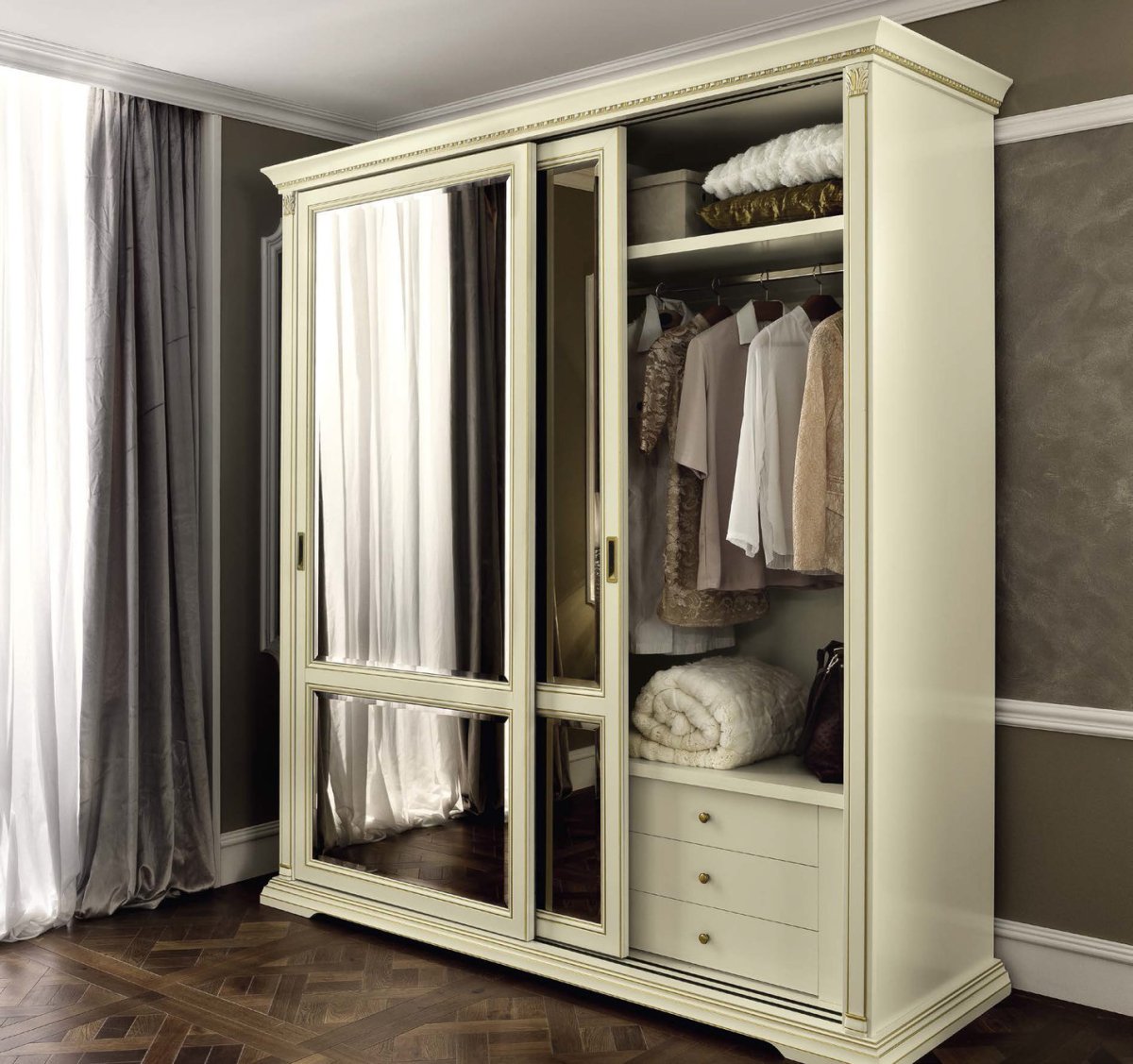 Шкаф купе в стиле Кантри