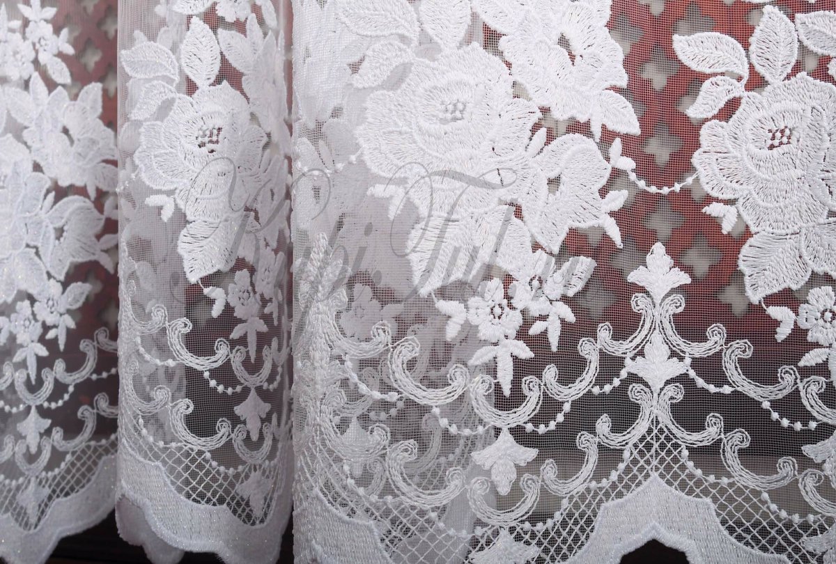 Кружевная тюль на кухню