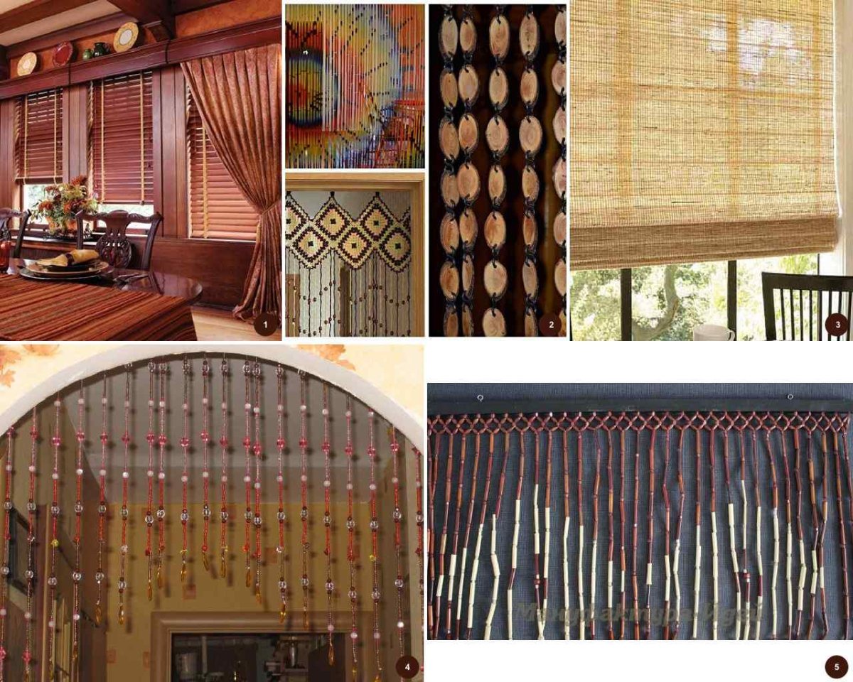 Бамбуковый занавески в кафе