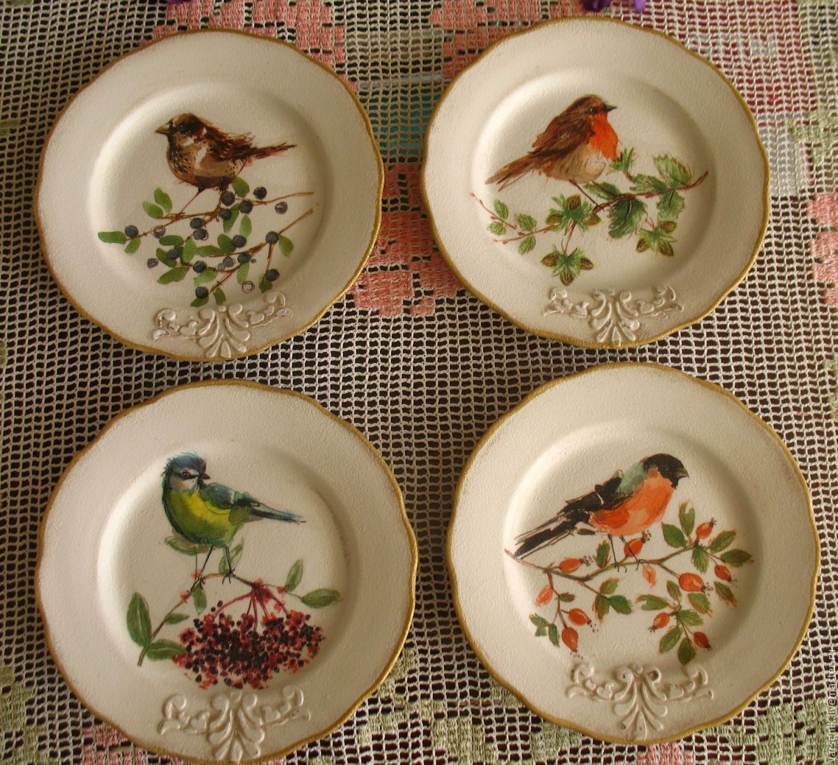 Декупаж керамической тарелки