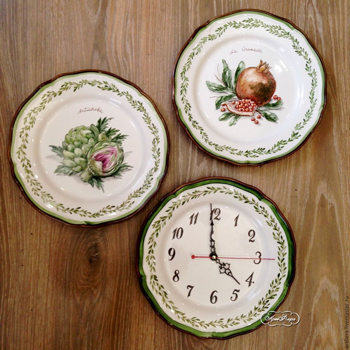 Винтажные тарелки времена года