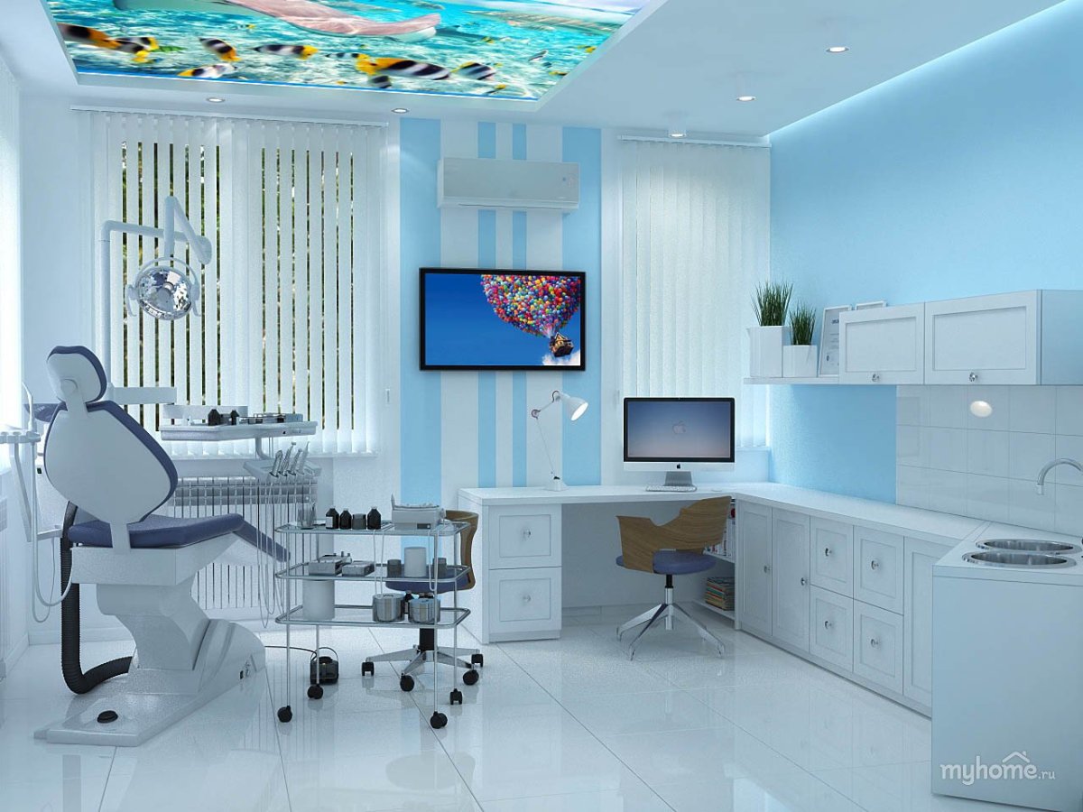 Стены в стоматологическом кабинете
