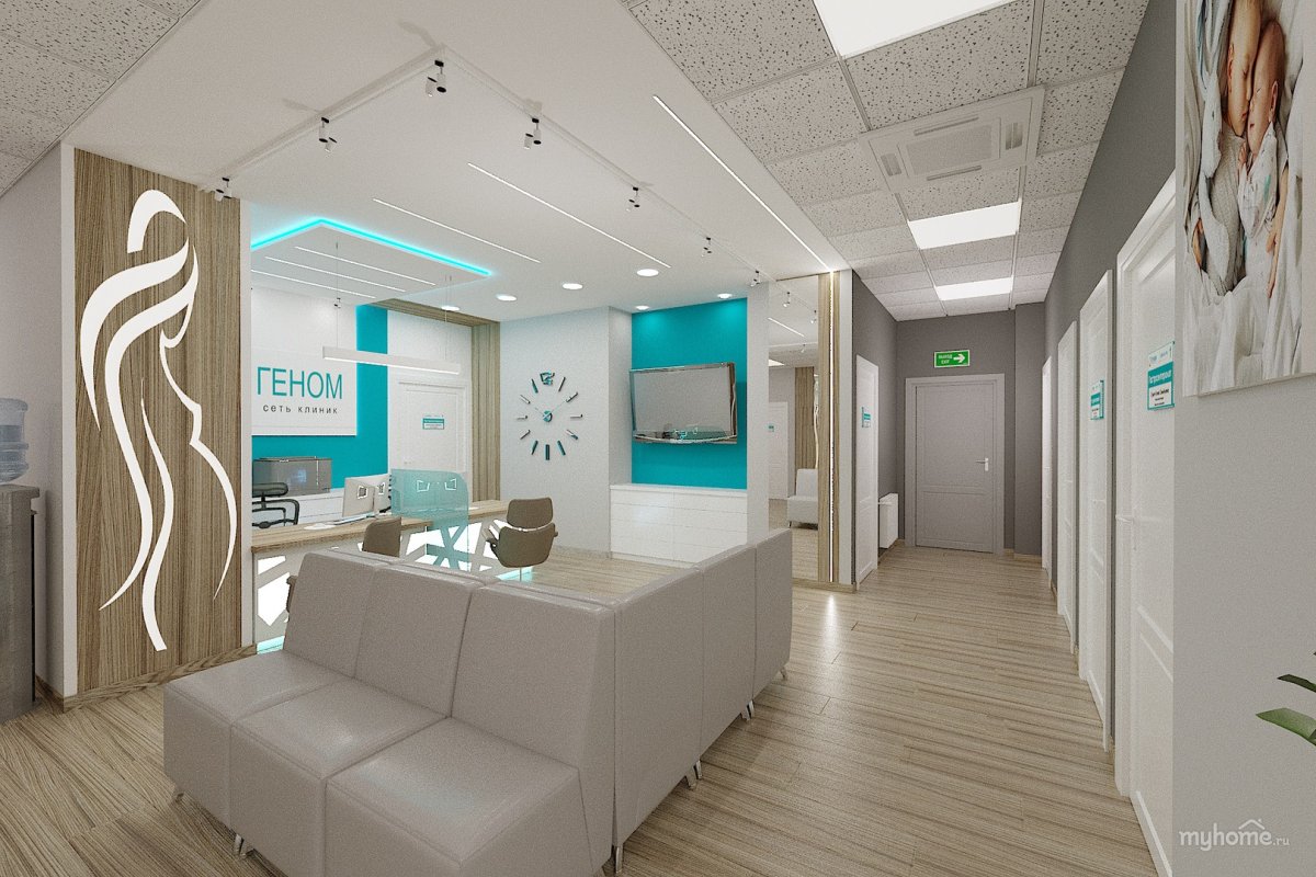 Интерьер клиники в современном стиле