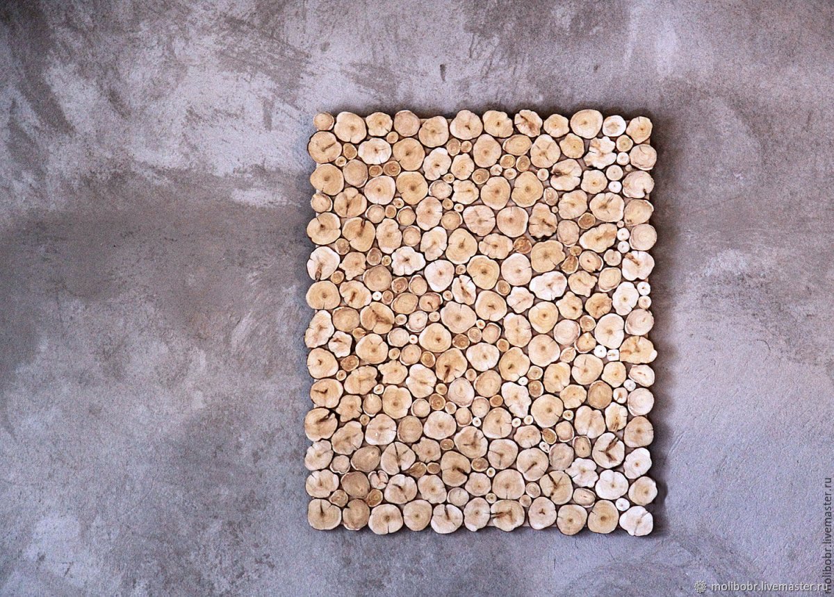 Зеркало из спилов дерева