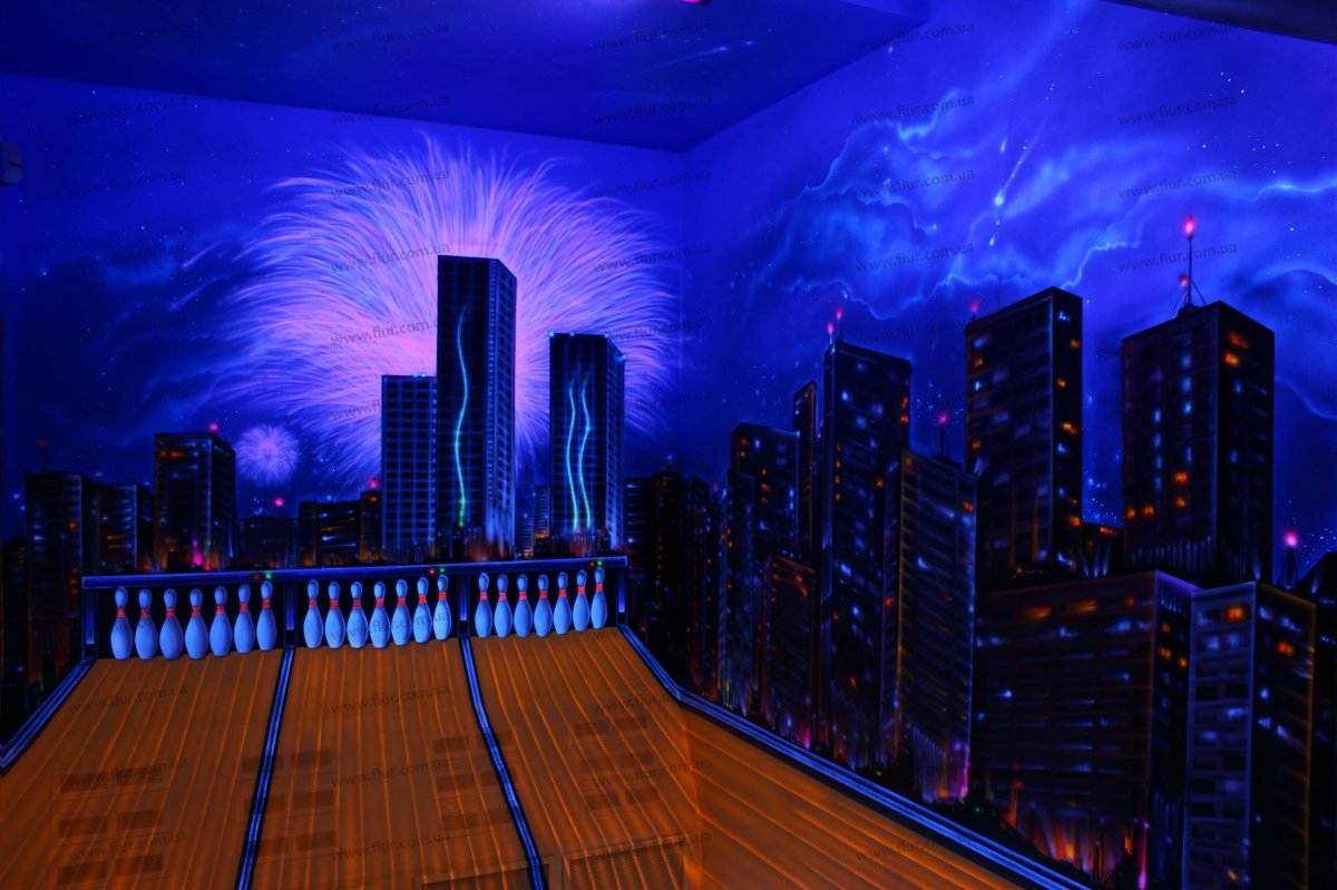 Светящиеся краски в интерьере