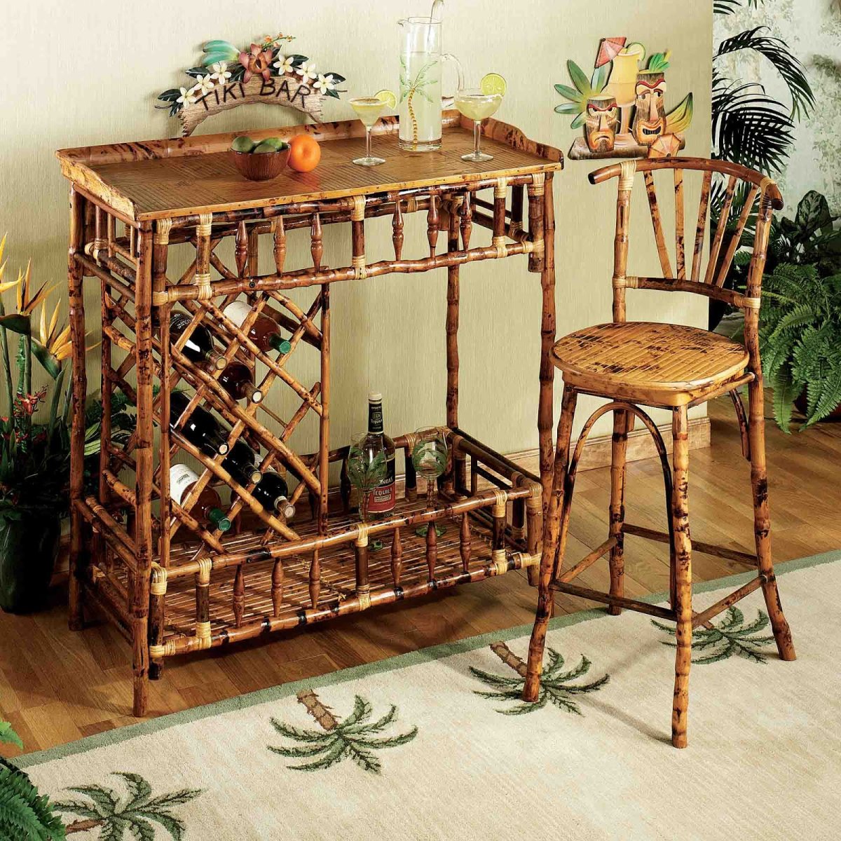 Кухонный гарнитур из бамбука типа