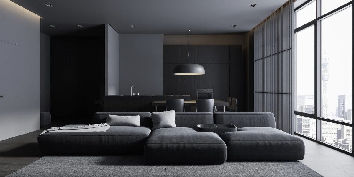 Интерьер лофт гостиная 15кв