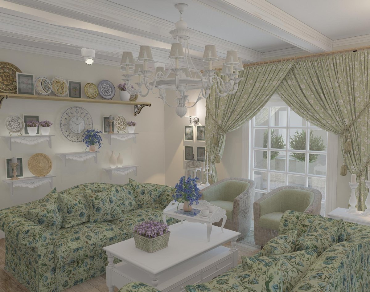 Открытые полки на кухне