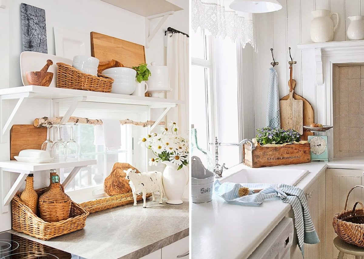 Угловая полка в стиле Прованс