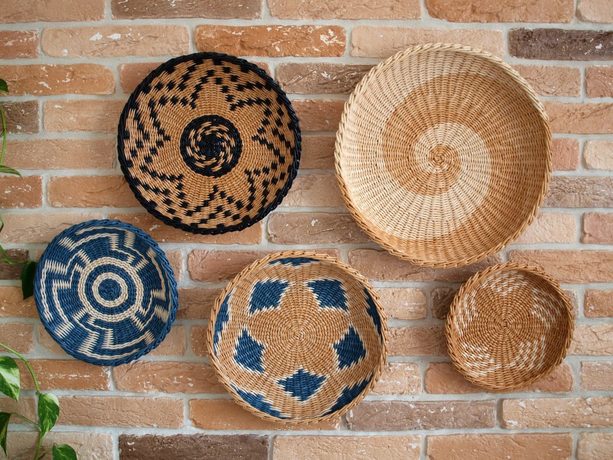 Плетеные тарелки на стену