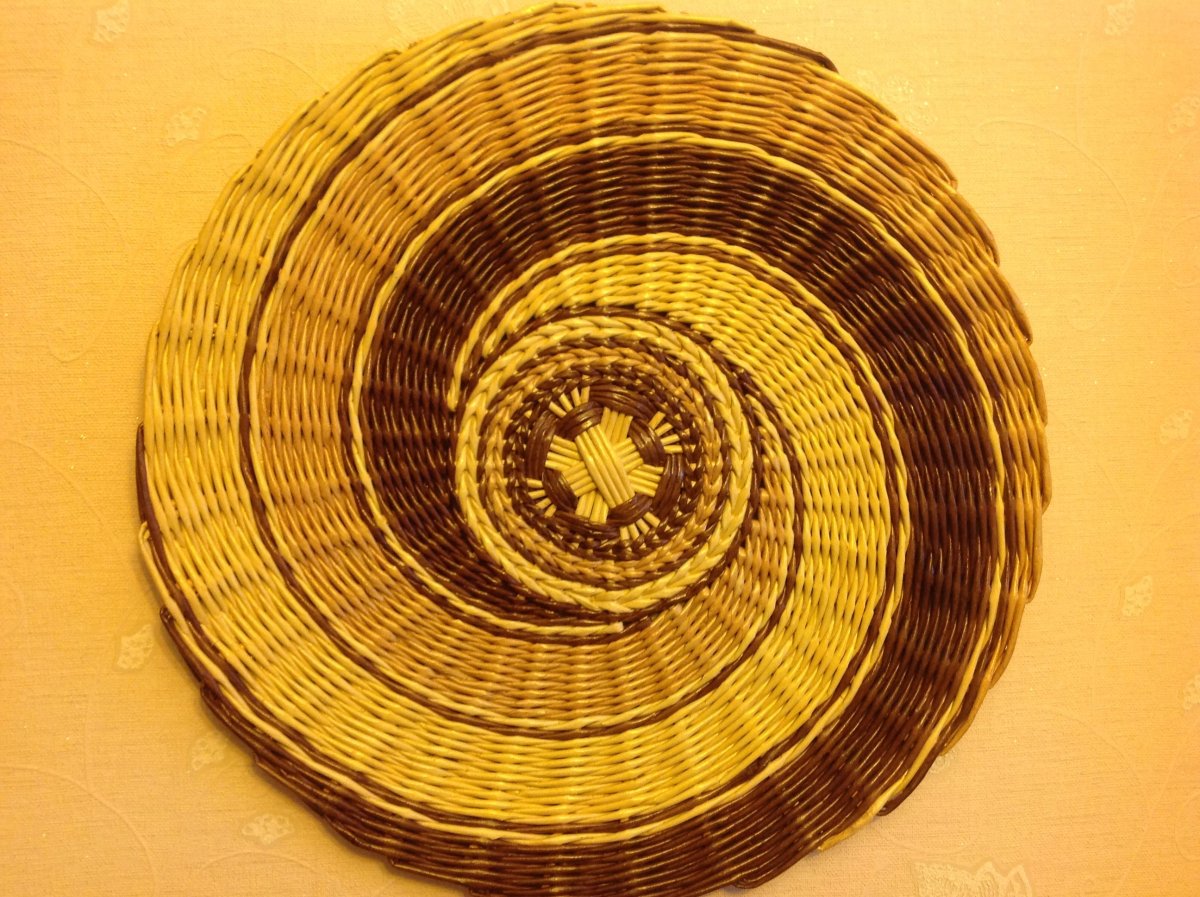 Плетеные тарелки на стену