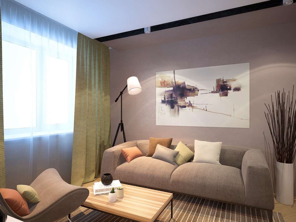 Ремонт однокомнатной квартиры в едином стиле и цвете фото