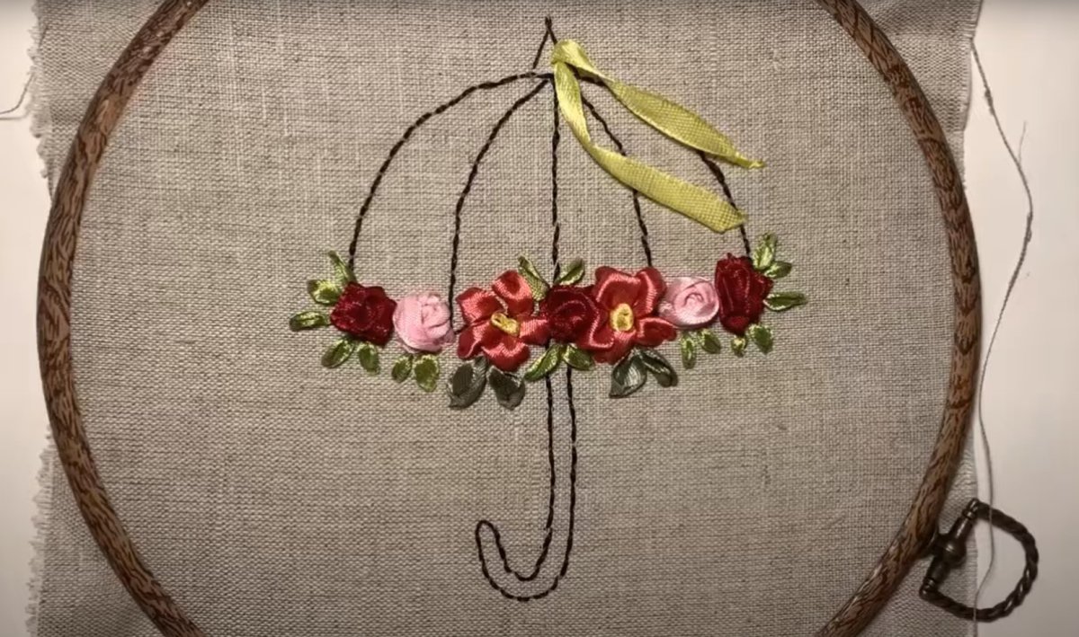 Вышивка тесьмой