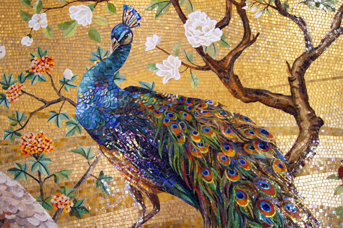 Тропики панно из мозаики