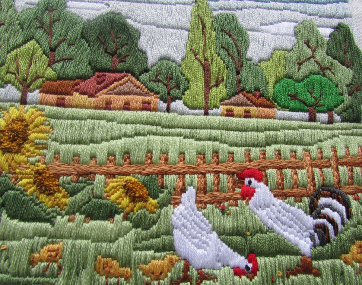 Лонгстич длинный стежок Longstitch