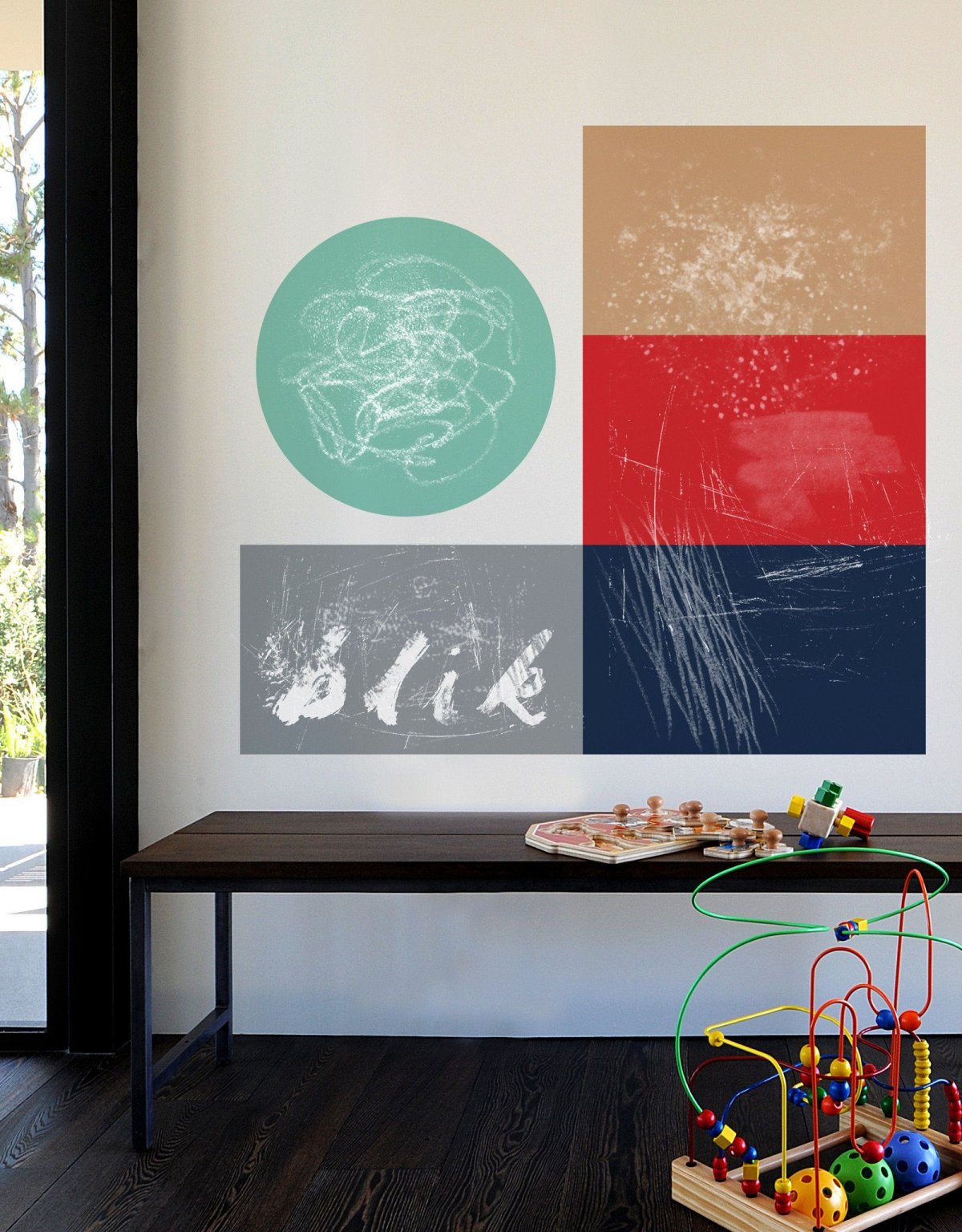 Меловая доска в интерьере детской