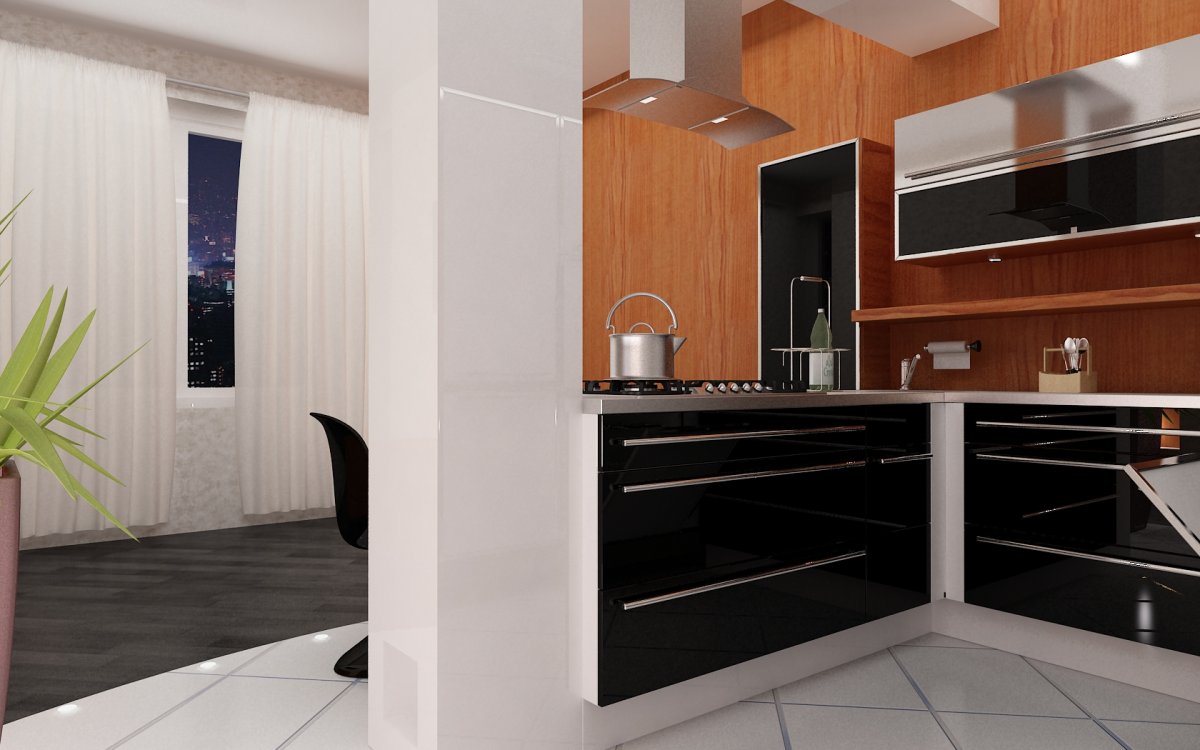 Кухня Модерн черная