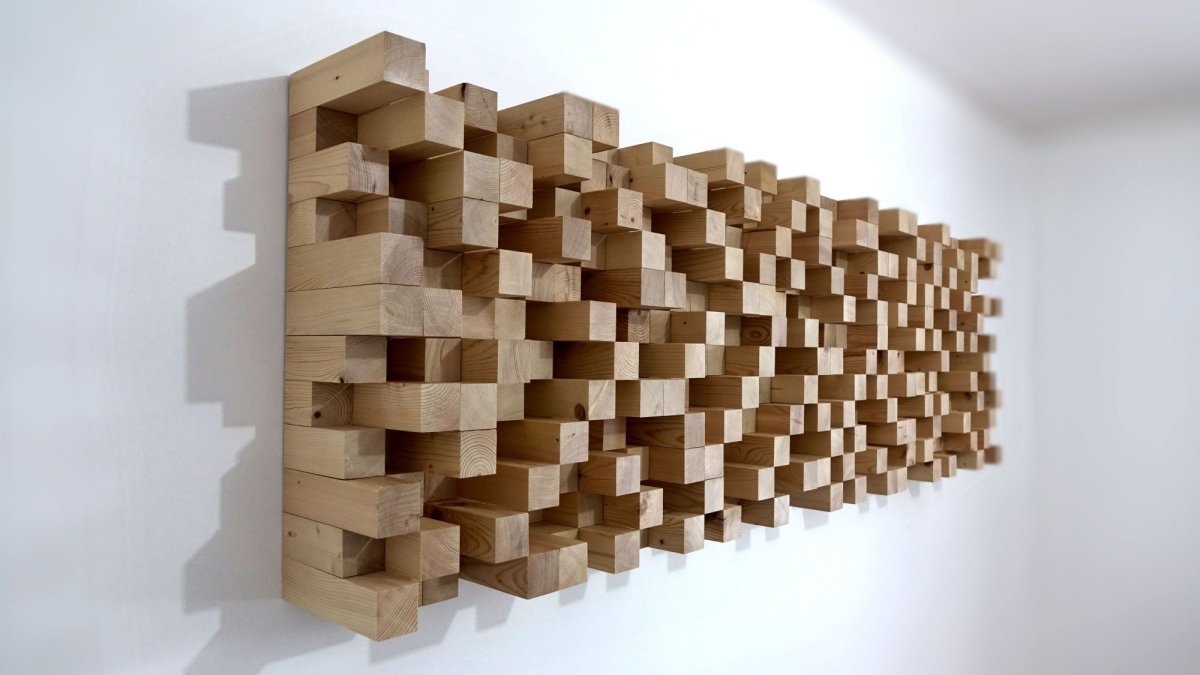 Панно из брусков на стену