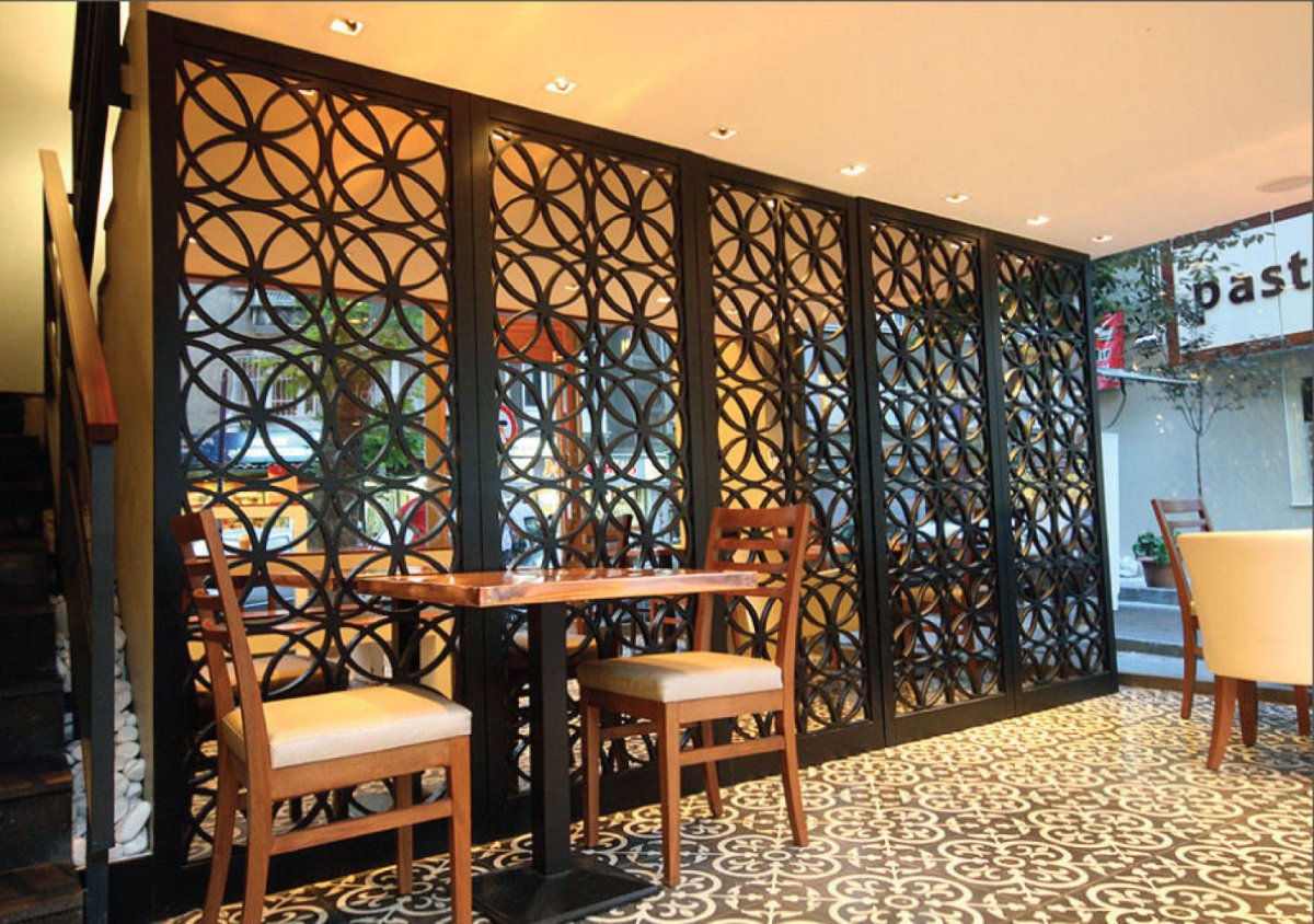 Перегородки для зонирования в ресторане