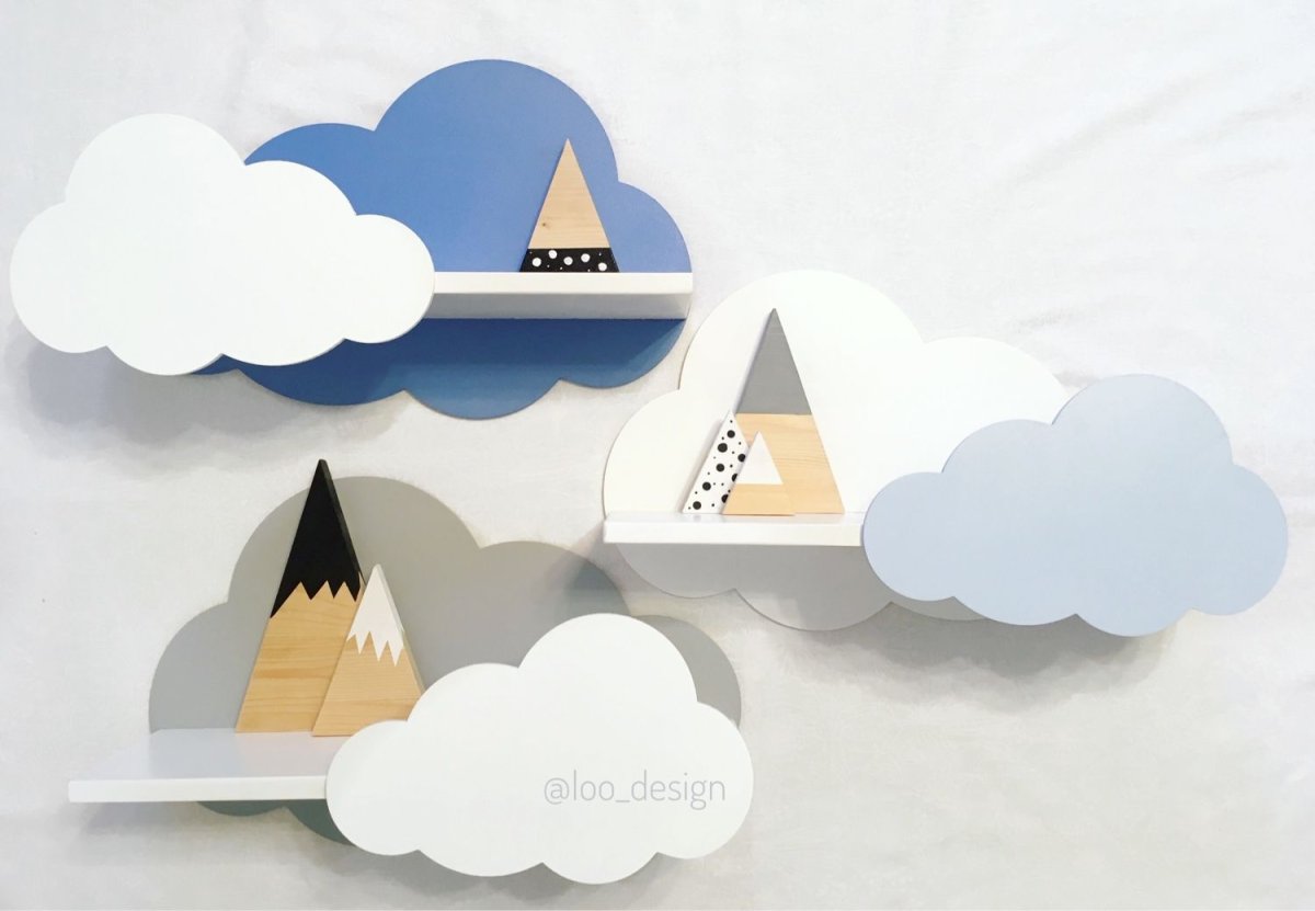 Полка облако в интерьере