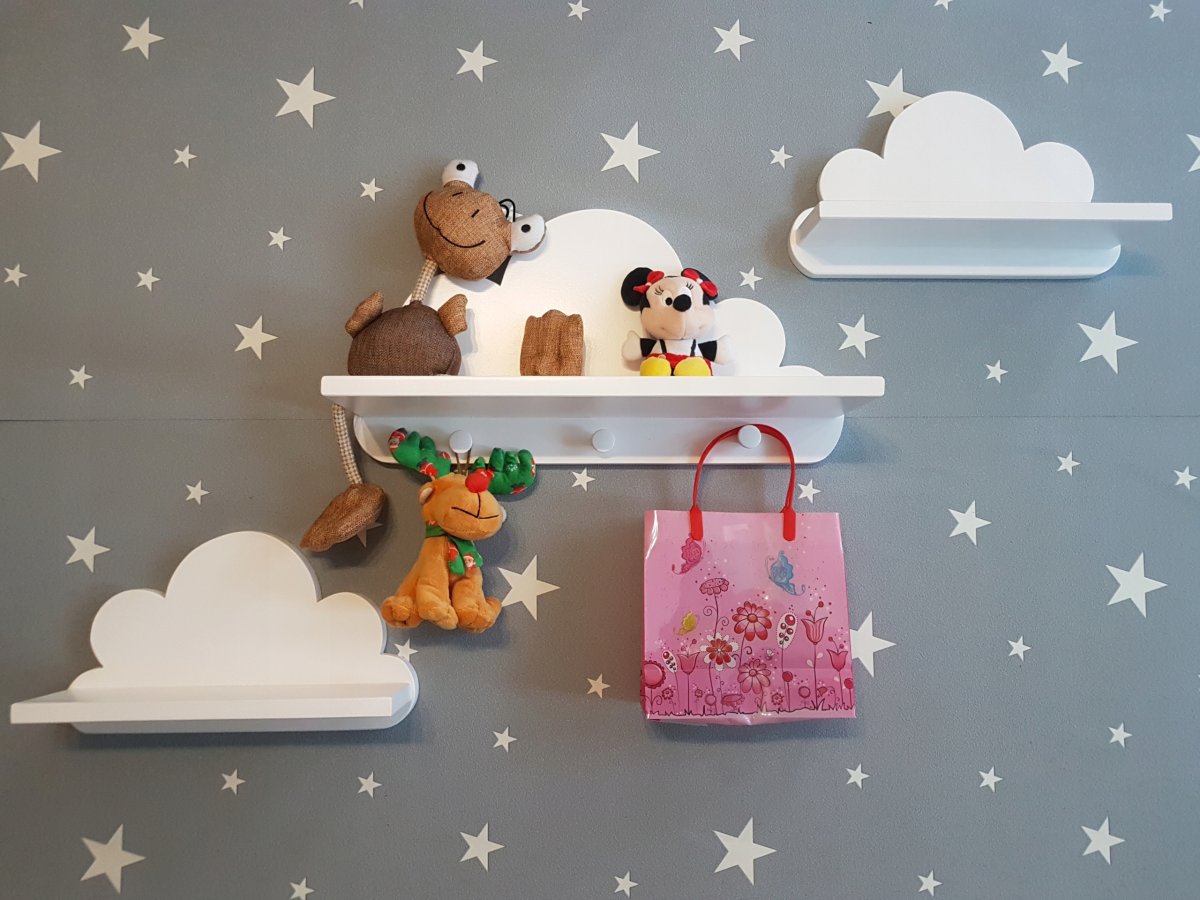 Полка в виде облака металлическая