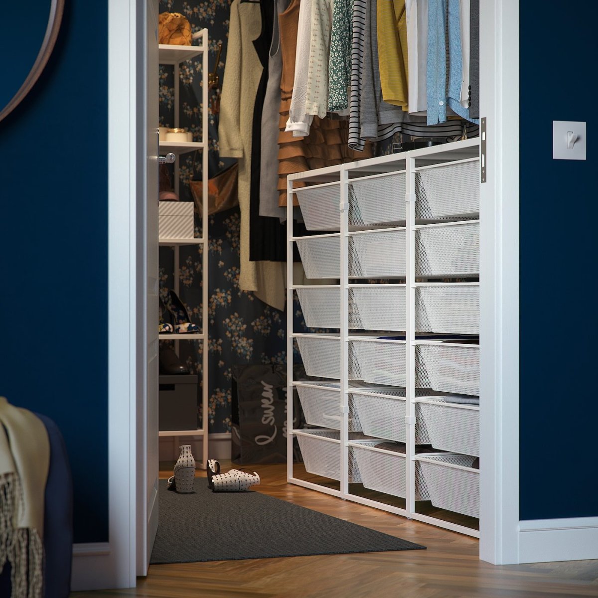 Шкаф ПАКС В интерьере спальни гостиной