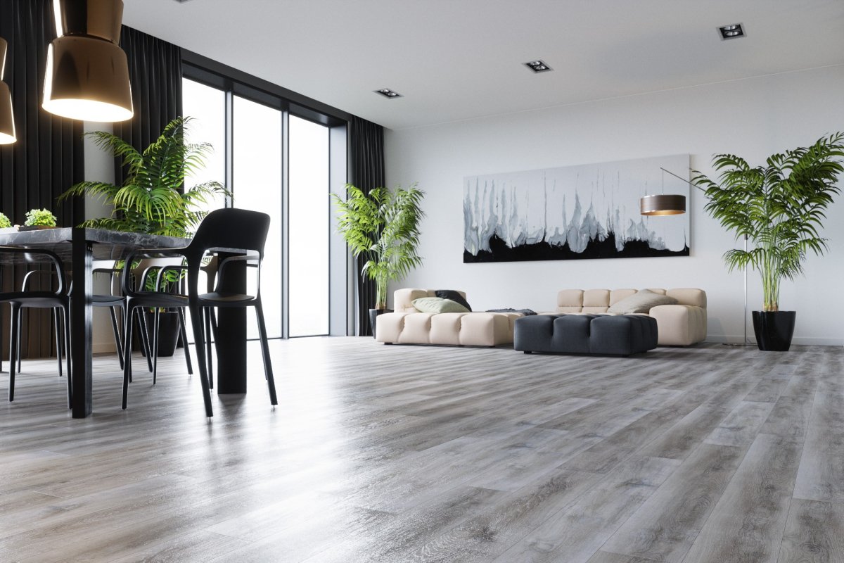 Таркетт Идиллия серый линолеум Атланта 1