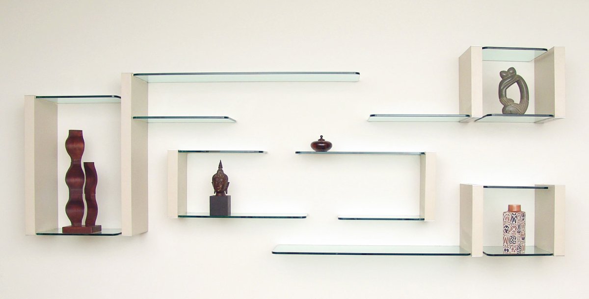 Полка настенная стеклянная