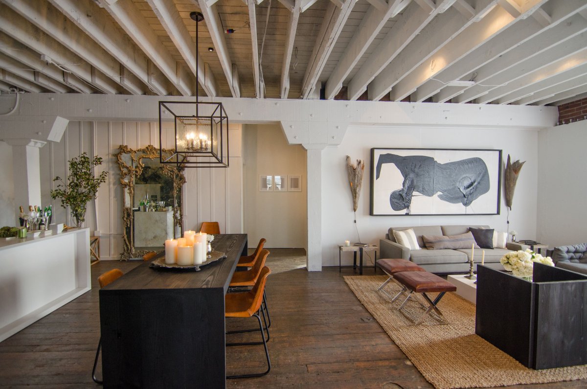 Деревянные фермы в интерьере