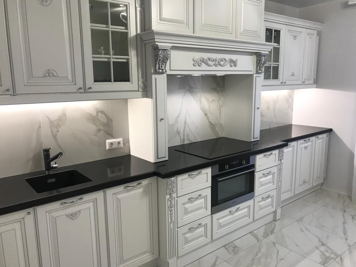 Кухня Алиери серебро патина Италия