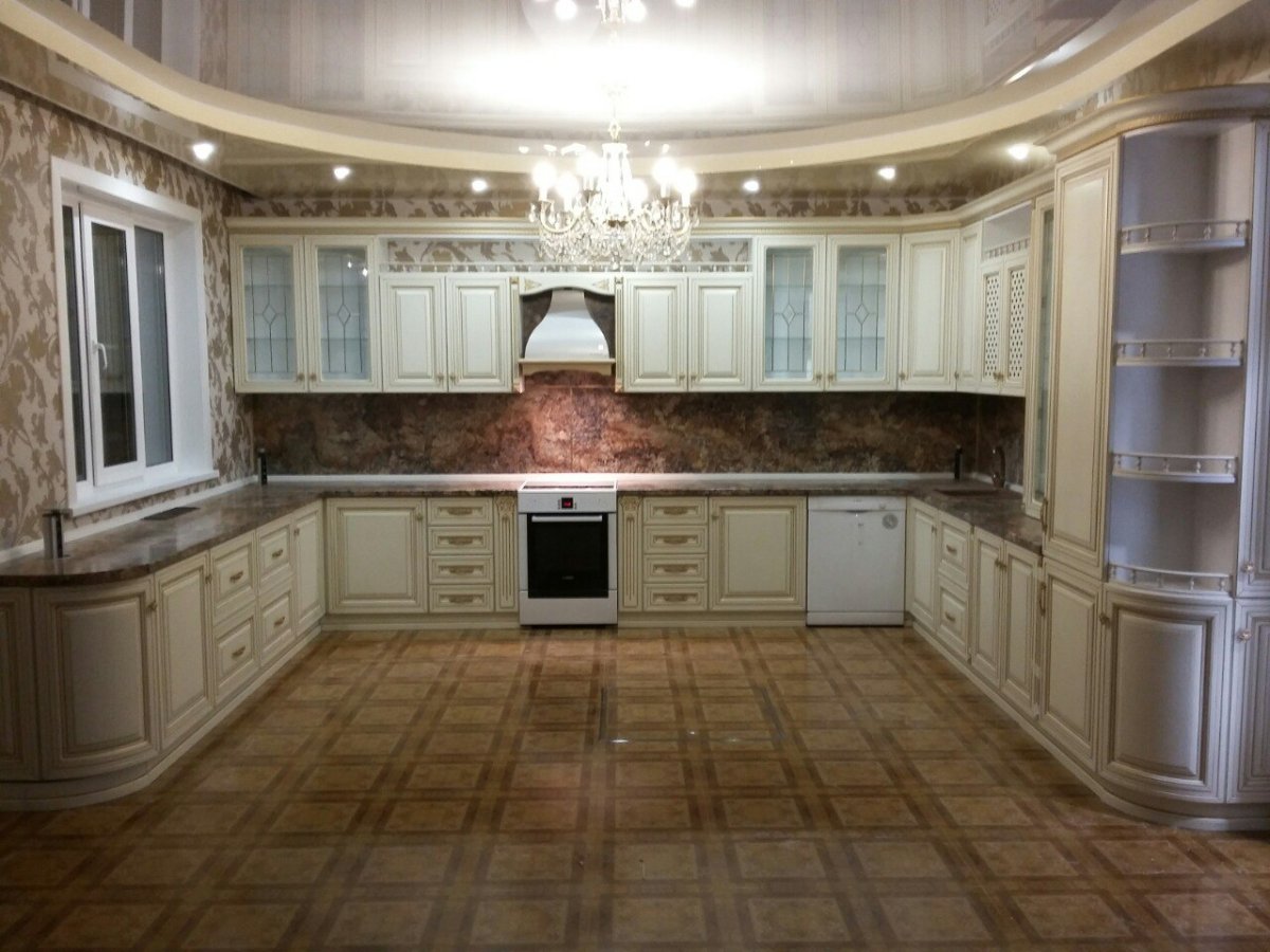 Кухня патина пленка белая