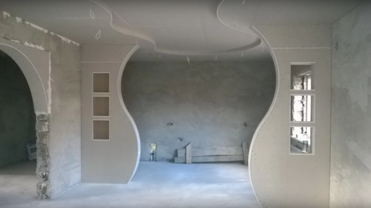 Фигурные перегородки из гипсокартона