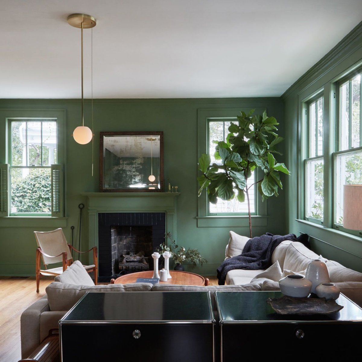 Зеленые стены в современном интерьере