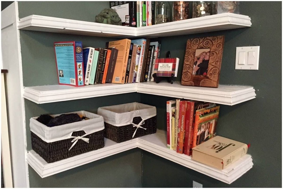 Угловые книжные полки