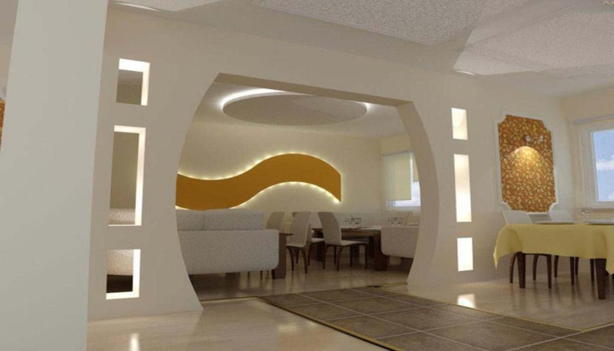 Гипсокартонные арки в интерьере