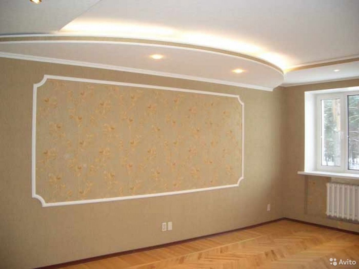 Обои на гипсокартон