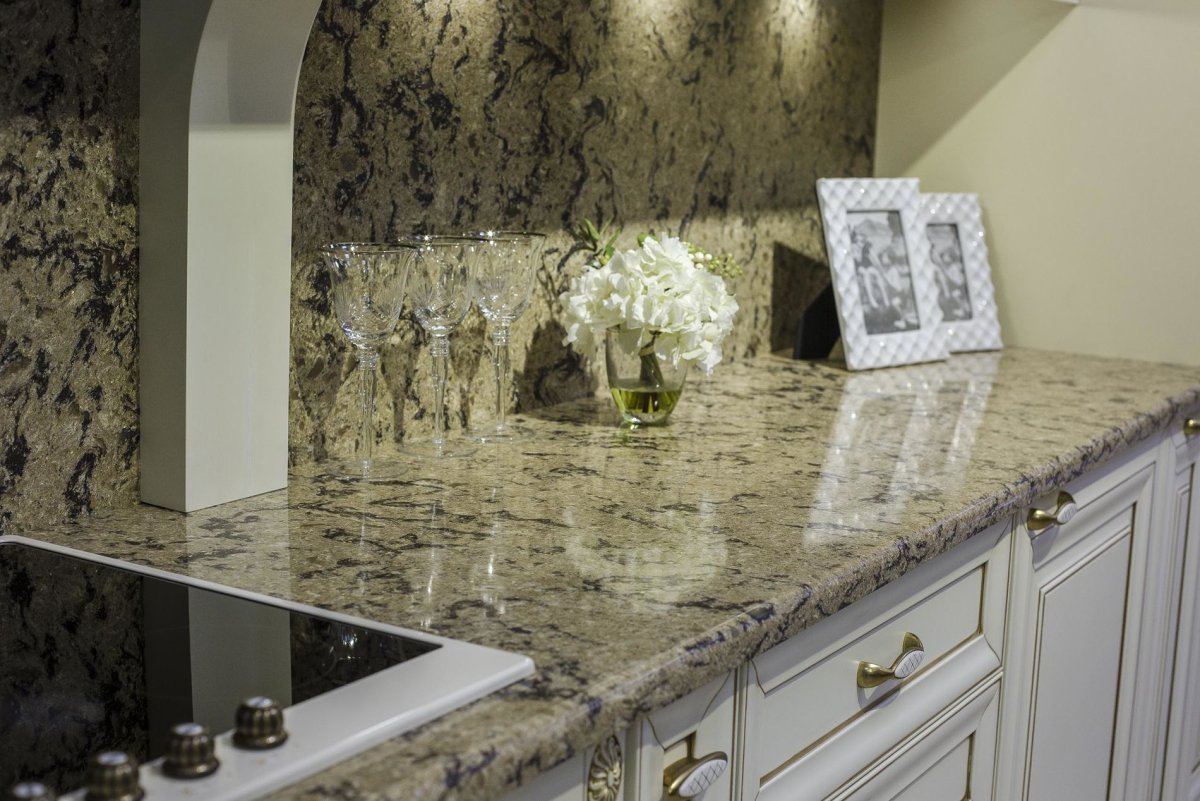 Кухонная столешница серая