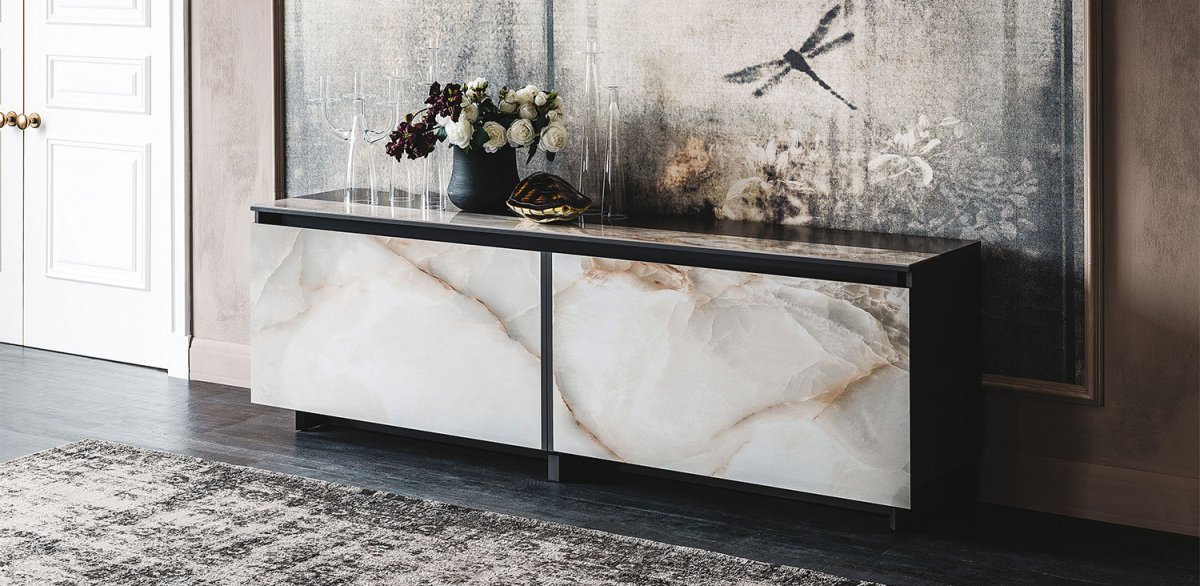 Фреска в стиле Неоклассика в интерьере кухни