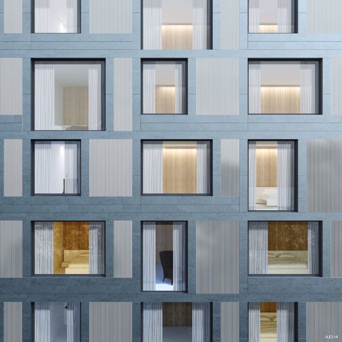 Текстура остекления фасада