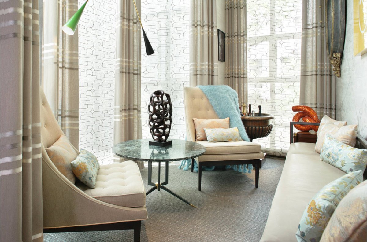 Шторы с горизонтальными полосами