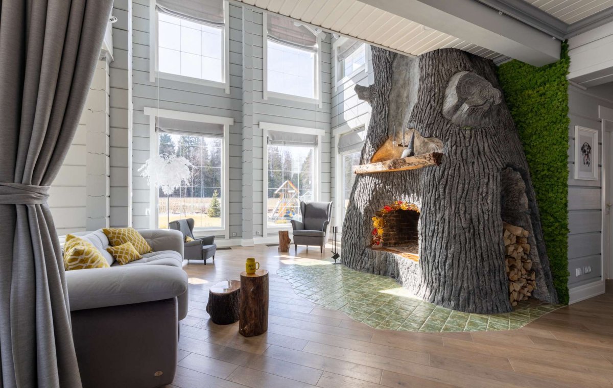 Пень в интерьере
