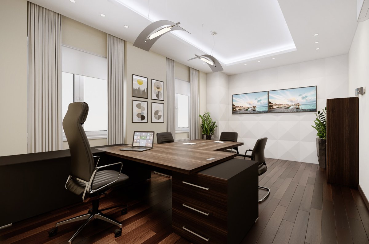 Интерьер кабинета в офисе