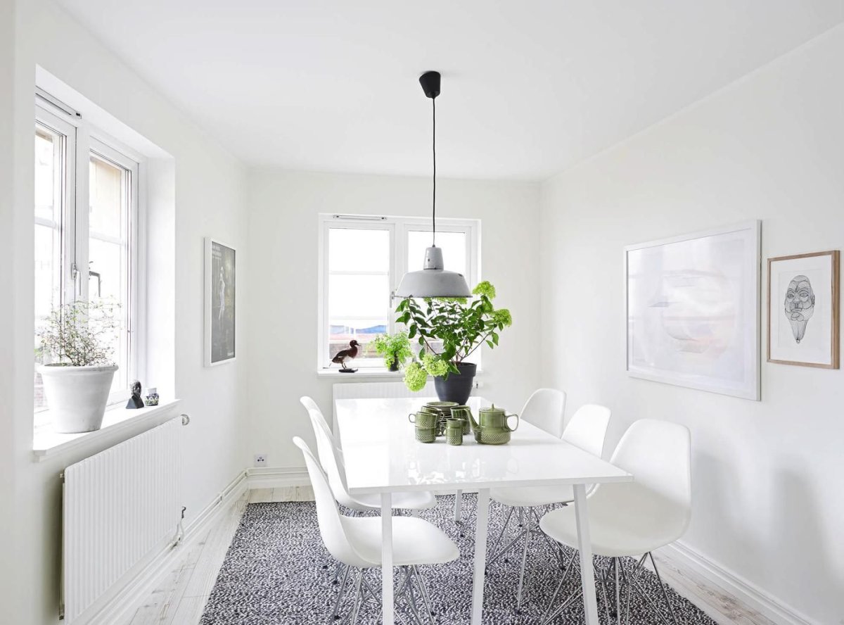 Фото кухни с покраской стен в современном стиле