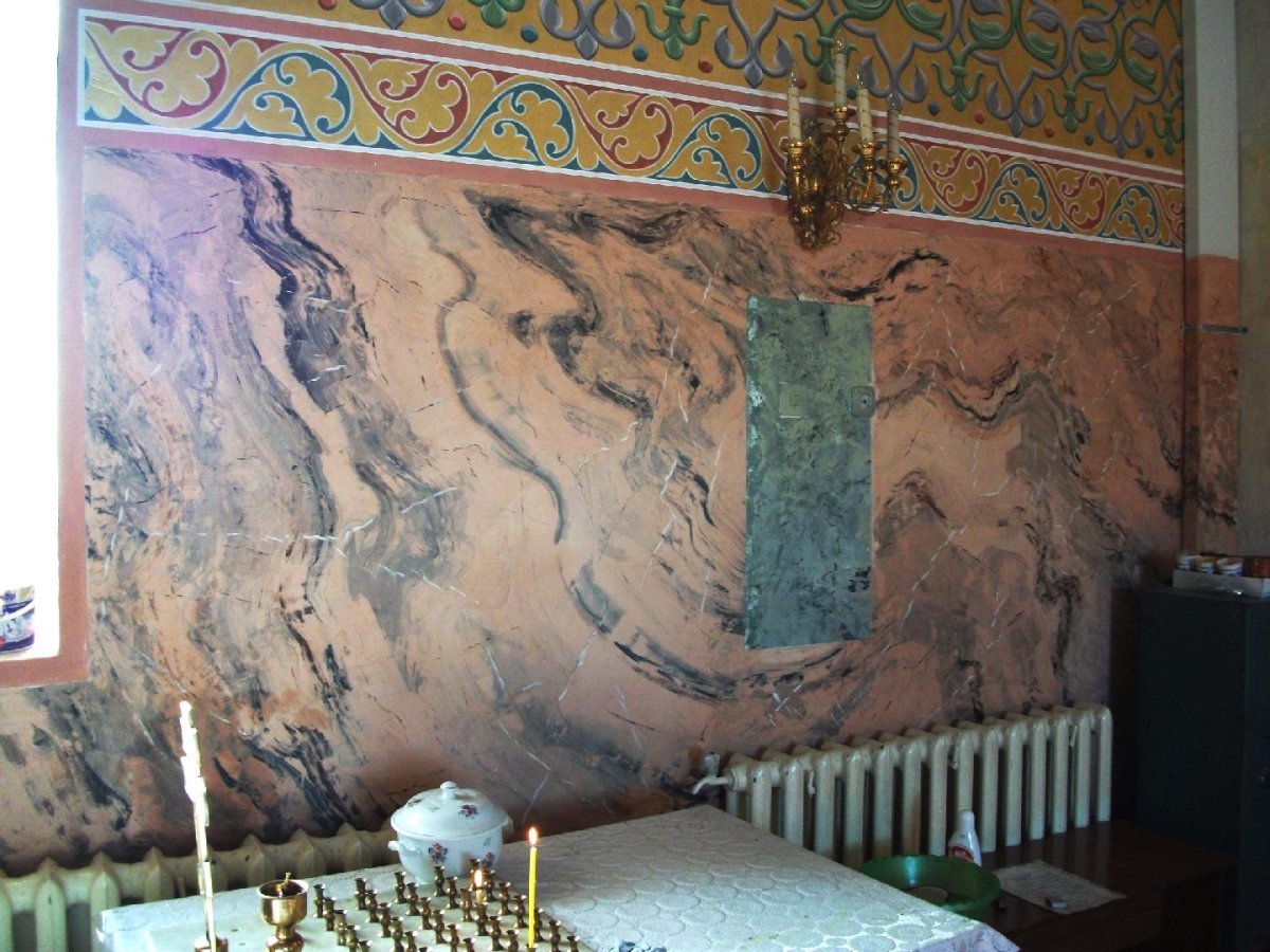 Фреска на стену под мрамор