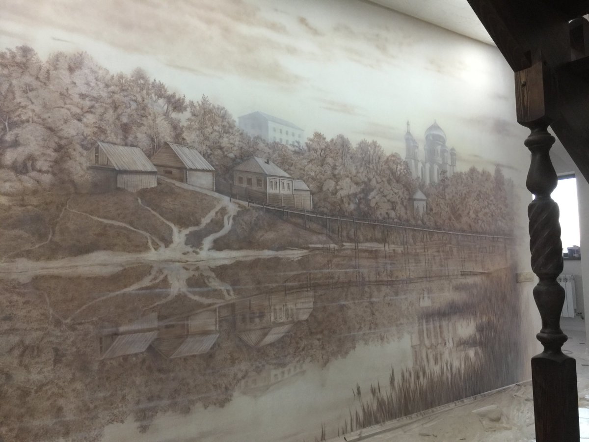 Судаков Сергей барельеф картины улицы Италии