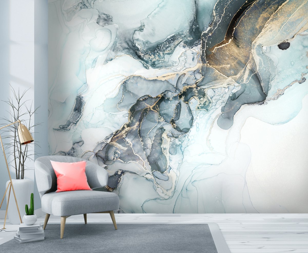 Роспись стен.имитация мрамора