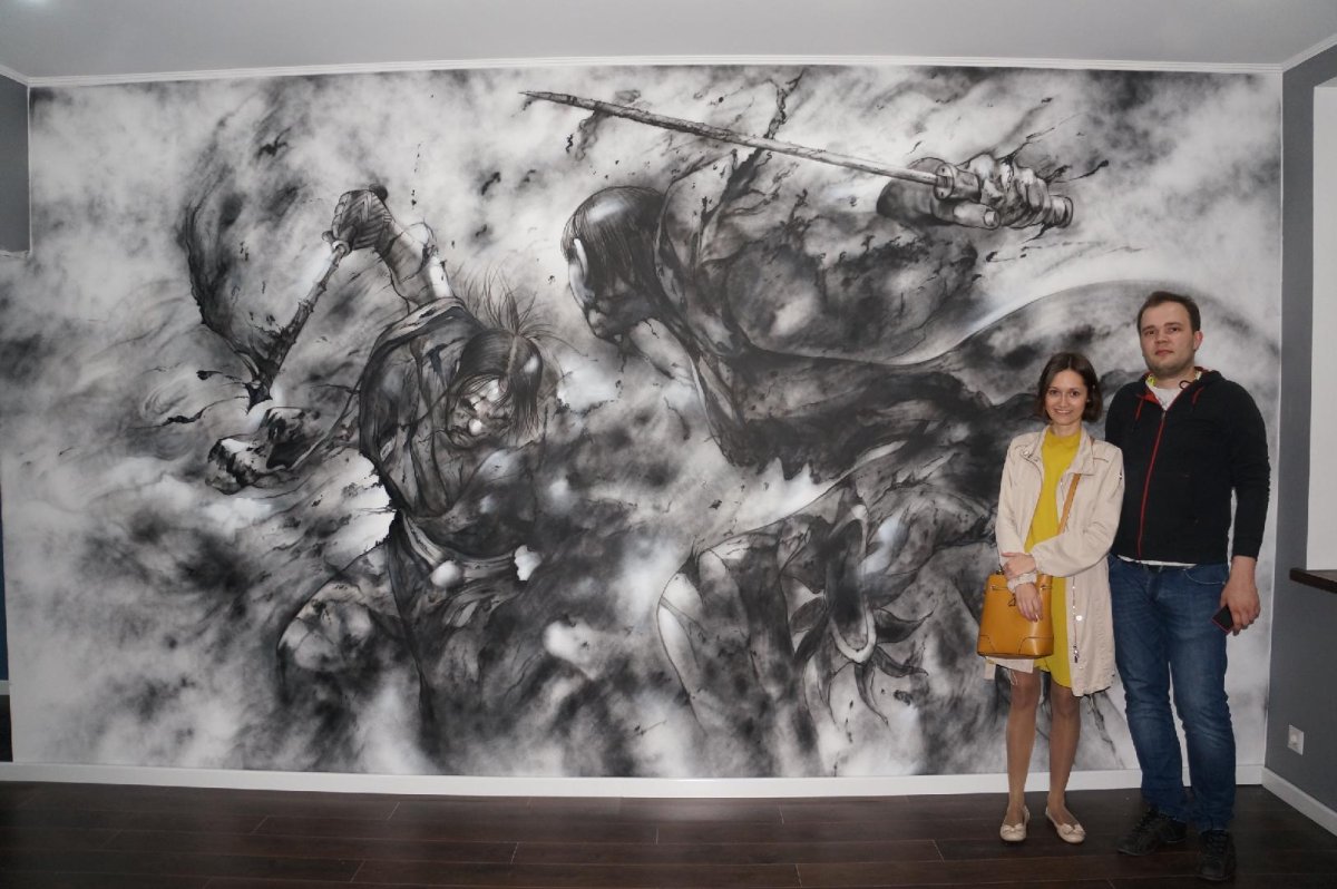 Роспись стен под мрамор